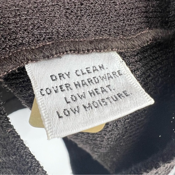 St. John Collection Brown Knit Evening Jacket 12 Blazer Velvet Swirl Accents - Picture 4 of 7